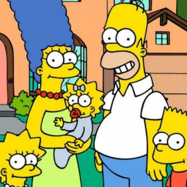 La familia Simpson, en una escena de la serie de Matt Groening