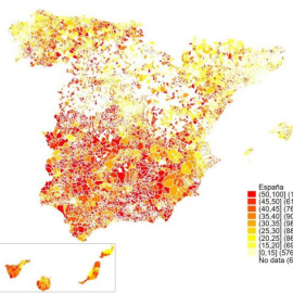 Mapa pobreza infantil en España 2021