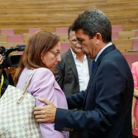 Llanos Massó (Vox) y Carlos Mazón (PP), este jueves.