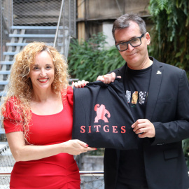 El director artístic del Festival de Sitges, Ángel Sala, i la directora de la Fundació del certamen Mònica Garcia Massagué