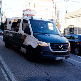 Imagen de archivo de un furgón de la Guardia Civil en O Porriño (Pontevedra), a 27 de enero de 2023.