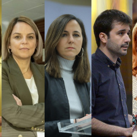 Martina Velarde, Noemí Santana, Ione Belarra, Javier Sánchez y Lilith Verstrynge