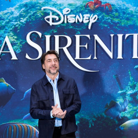 Javier Bardem, durante la presentación de la película 'La Sirenita'.- Disney