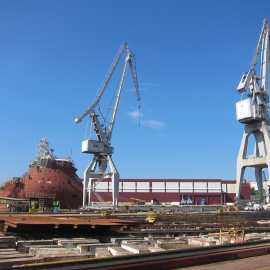 Vista de las instalaciones del astillero La Naval. E.P.