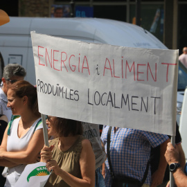 Manifestants per una transició energètica equilibrada