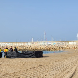 La zona de la troballa a la platja Costa Daurada