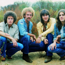 28/07/2023 - Los miembros fundadores de The Eagles, de izquierda a derecha: Don Henley, Bernie Leadon, Randy Meisner y Glenn Frey.