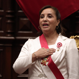 La presidenta del Perú, Dina Boluarte, presenta su primer discurso en el Congreso con motivo del día de la independencia