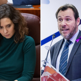 Isabel Díaz Ayuso y Óscar Puente en dos imágenes de archivo.- EUROPA PRESS