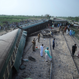 Accidente de tren en Pakistán.