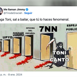 Uno de los memes aparecidos tras el fichaje de Toni Cantó por 'Espejo Público'.