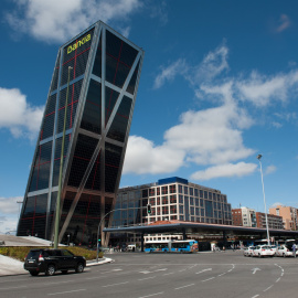 Sede de Bankia, en una de las Torres Kio en la madrileña plaza de Castilla. E.P.