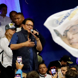 El candidato presidencial ecuatoriano Fernando Villavicencio durante un acto de campaña en Quito, Ecuador, el 9 de agosto de 2023.