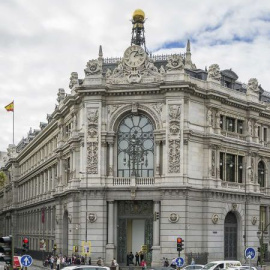 Fachada de la sede del Banco de España en Madrid. EFE