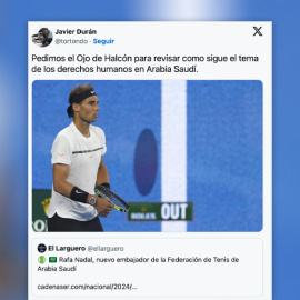 Críticas en redes contra Rafa Nadal.