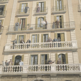 El mural 'Balcons de Barcelona'