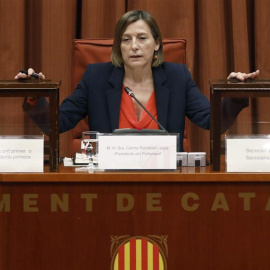 La presidenta del Parlament, Carme Forcadell. / ANDREU DALMAU (EFE)