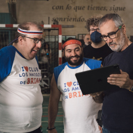 14/08/2023 - El director, Javier Fesser, con los actores José de Luna y Jesús Lago.