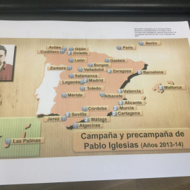 Mapa presentado por Riobóo en la comisión del Senado sobre financiación de partidos.