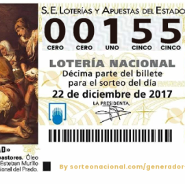 Décimo Lotería de Navidad 2017