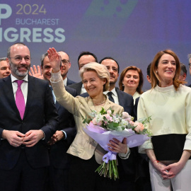 7/3/24 - El Partido Popular Europeo (PPE) encumbró este jueves a la presidenta de la Comisión Europea, Ursula von der Leyen, como candidata a repetir en ese cargo cinco años más.