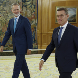 El rey Felipe VI recibe a Alberto Núñez Feijóo para mantener la ronda de consulta sobre la investidura.