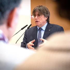 7/3/24 - Foto de archivo de la intervención del presidente del Consell de la República, Carles Puigdemont, durante la constitución de la Asamblea Territorial del Consell de la República, a 2 de marzo de 2024, en Latour-Bas-Elne (Francia).