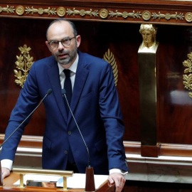 El primer ministro francés Edouard Philippe en la Asamblea Nacional. REUTERS/Philippe Wojazer