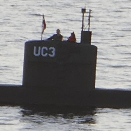 Captura de vídeo en la que aperece el submarino donde se muestra supuestamente a Peter Madsen y Kim Wall./REUTERS