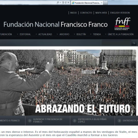 Imagen de la web de la Fundación Francisco Franco.