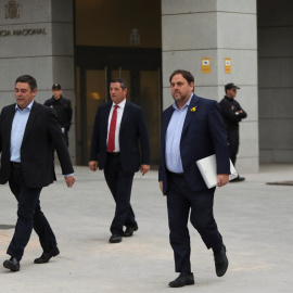 El exvicepresidente catalán Oriol Junqueras a su llegada a la Audiencia Nacional. REUTERS/Susana Vera