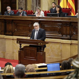 27-9-2023 El portaveu de Junts al Parlament, Albert Batet, durant la seva intervenció durant el debat de política general