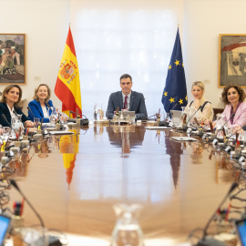 Pedro Sánchez preside la primera reunión de Consejo de Ministros de la XV legislatura, a 22 de noviembre de 2023, en Madrid.