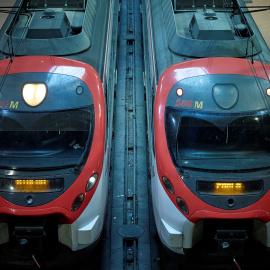 Varios trenes en la estación de Atocha-Almudena Grandes, a 1 de septiembre de 2023, en Madrid (España).