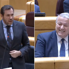 Óscar Puente y Francisco Bernabé en el Senado.