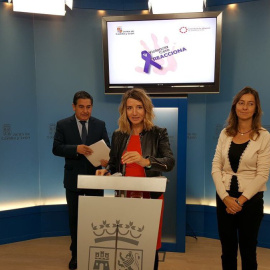 La consejera de Familia e Igualdad de Oportunidades de Castilla y León, Alicia García, durante la presentación de nuevas medidas para los huérfanos de violencia machista / Twitter