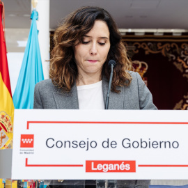 La presidenta de la Comunidad de Madrid, Isabel Díaz Ayuso, ofrece una rueda de prensa en Madrid, a 13 de marzo de 2024.