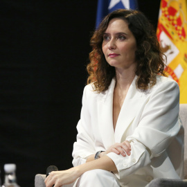 Isabel Díaz Ayuso, presidenta de la Comunidad de Madrid, este viernes en Chile. - Elvis González | EFE