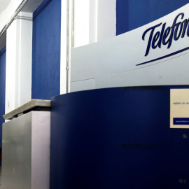 El logo de Telefónica en una tienda en Sao Paulo (Brasil). REUTERS/Leonardo Benassatto