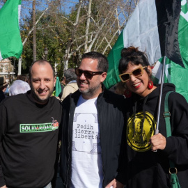 Néstor Salvador, José Ignacio García y Teresa Rodríguez, este 28F pasado.