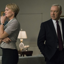 Los protagonistas de la serie 'House of Cards'.