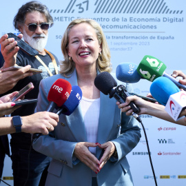 La ministra de Asuntos Económicos, Nadia Calviño, en un encuentro con la prensa, a 1 de septiembre de 2023, en Santander.