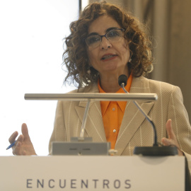 La ministra de Hacienda, María Jesús Montero, participa en un en un desayuno informativo organizado por la Cadena Ser en Málaga, a 27 de enero de 2023