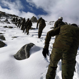 Foto de archivo de unas maniobras militares en el Pirineo aragonés.