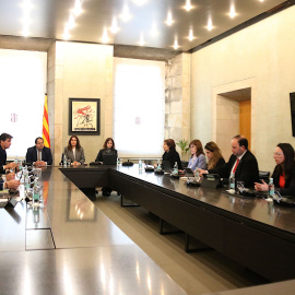 Imatge de la reunió del gabinet de crisi que ha convocat el Govern