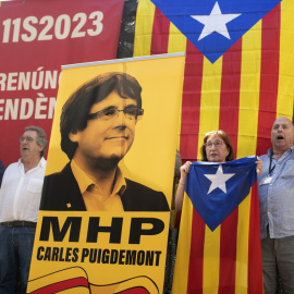 Acto con motivo de la Diada en el Fossar de les Moreres, en Barcelona.