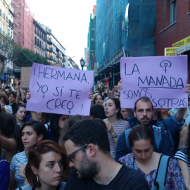 Protestas en las calles de Madrid por la sentencia en el Caso de La Manada.