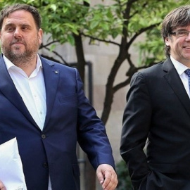 Carles Puigdemont y Oriol Junqueras.