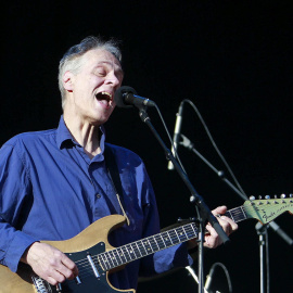 Fotografía de archivo fechada el 31 de mayo de 2014 del guitarrista y compositor Tom Verlaine, del grupo estadounidense "Television", durante un concierto en el festival Primavera Sound en el Parque del Fórum, en Barcelona