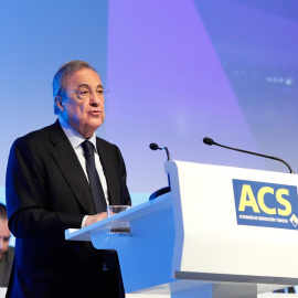 El presidente de ACS, Florentino Pérez, durante la junta de accionistas del grupo de construcción y servicios. E.P.